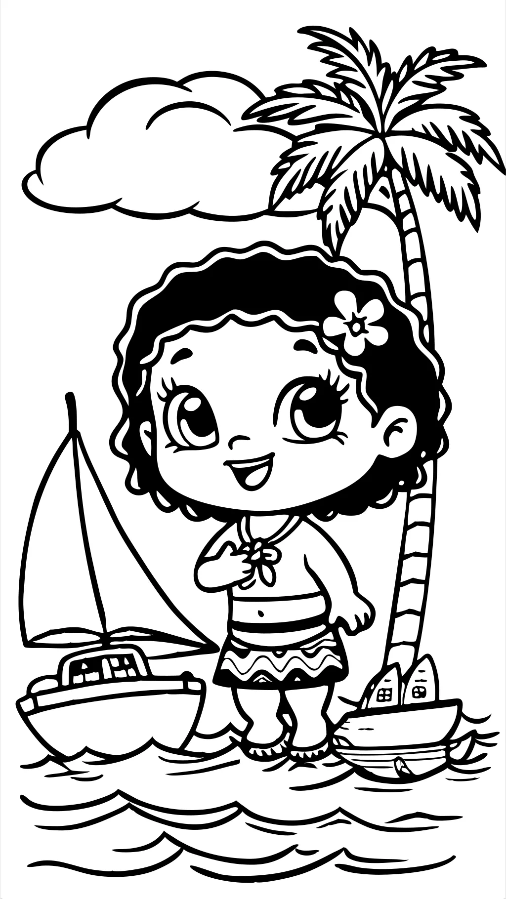 cute moana coloring pages